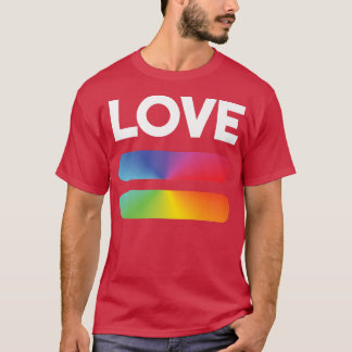 Love Equality Rainbow LGBT Pride Awareness Month  T-Shirt