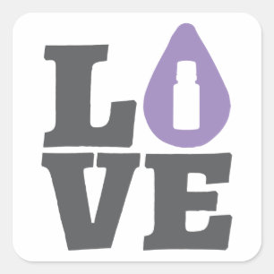 LOVE Essential Oils Square Sticker