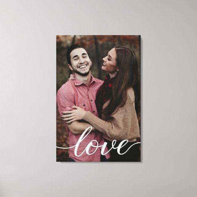 Love Eternal: Personalized Engagement Photo Wrappe Canvas Print (Front)