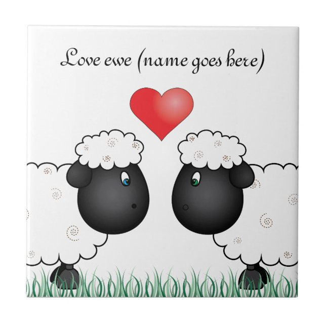 Love ewe sheep tile (Front)