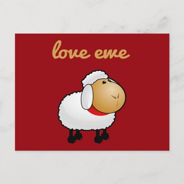 Love Ewe (you) Postcard (Front)