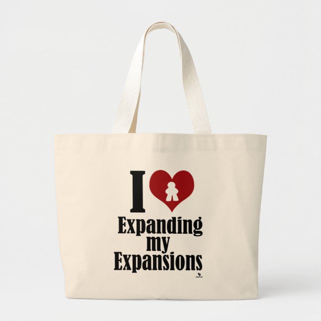 Love Expanding My Expansions Game Fun Slogan Large Tote Bag (Front)