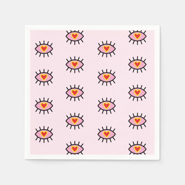 Love Eye Paper Napkin (Front)