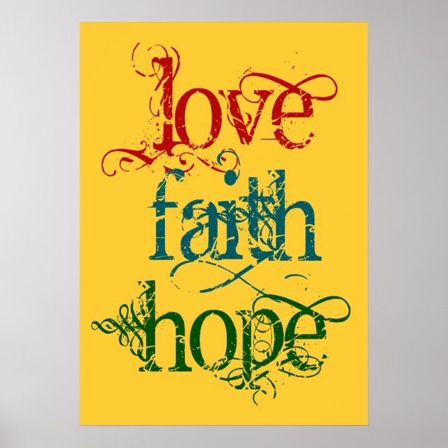LOVE FAITH HOPE POSTER (Front)