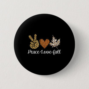 Love Fall Autumn Clothes Fashion For Women 2 Inch Round Button