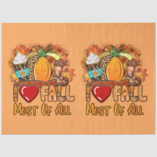 Love Fall Autumn Customize Colour Tissue Paper