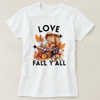 Love Fall Y'all | Autumn Leaves | Cute Fall  T-Shirt