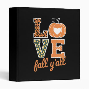Love Fall Y'All Leopard Print Fall Thanksgiving  Binder