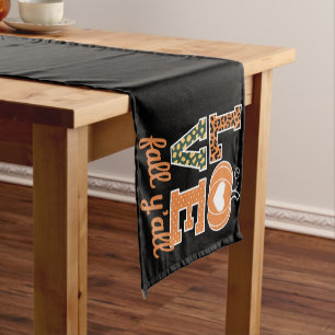 Love Fall Y'All Leopard Print Fall Thanksgiving  Short Table Runner