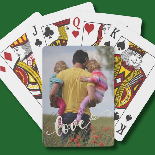 Love Family Photo Custom Personalized  Playing Cards (Creator Uploaded)