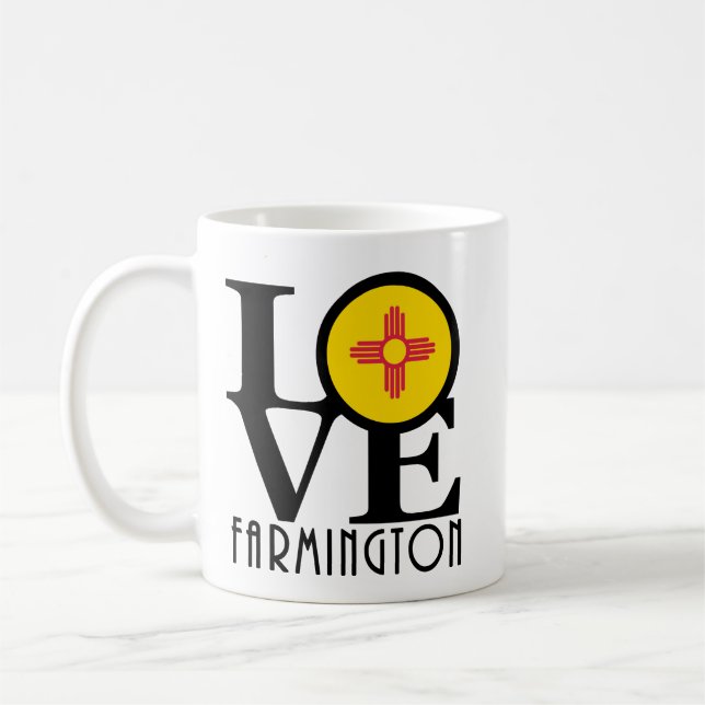 LOVE Farmington New Mexico 11oz Coffee Mug (Left)