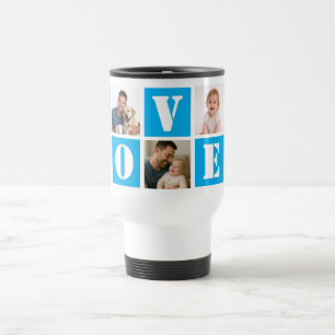 Love Father’s Day 5-Photo Collage Personalized Travel Mug
