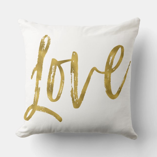 Love Faux Gold Coussin (Recto)