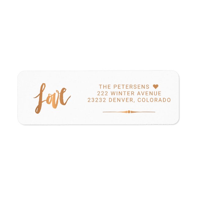 Love Faux Gold Foil Simple Minimalist Family (Front)