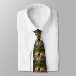 Love feeling, grey crowned crane birds tie