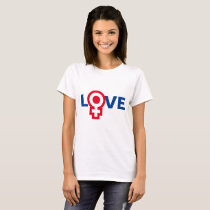 LOVE Female gender code customizable T-Shirt