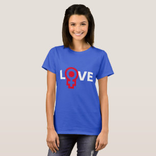 LOVE Female gender code dark customizable T-Shirt