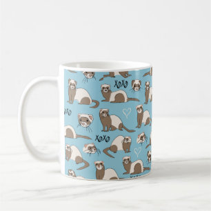 Love Ferrets - Mug de café bleu