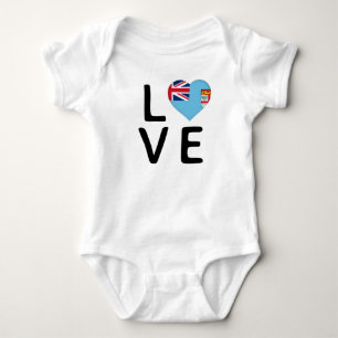 Love - Fiji Flag Baby Bodysuit