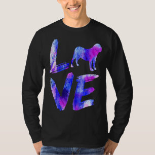 Love Fila Brasileiro Watercolor Blue Dog Mom Dad T-Shirt