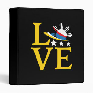 Love - Filipino Flag Typography Art Binder