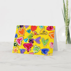 Love Filled Hearts Blank Note Card