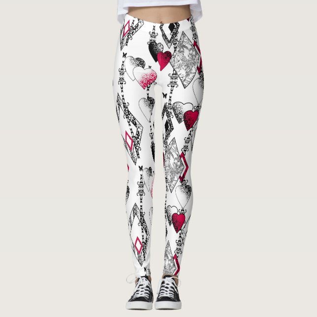 Love, fishnet, patchwork leggings (Front)