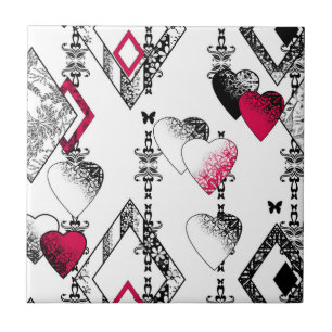 Love, fishnet, patchwork tile