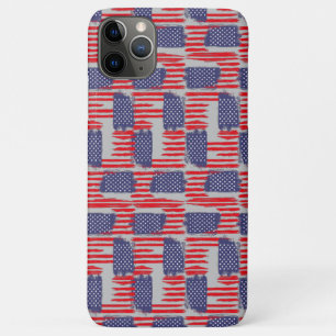 LOVE FLAG USA/USA TEXT BRUSH STROKE BY MASANSER P iPhone 11 PRO MAX CASE