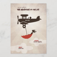 LOVE FLIGHT  Wedding Invitation