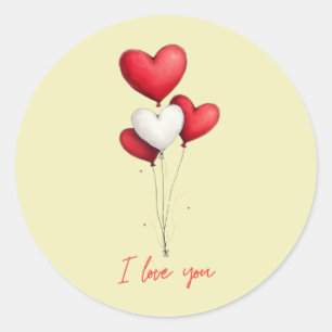 Love Floats in Watercolor Whispers Classic Round Sticker