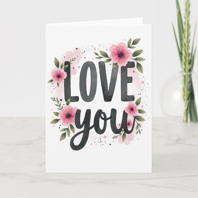 Love Floral Art Card (Front)