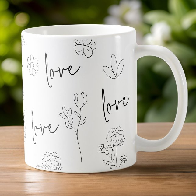 Love Floral  Coffee Mug (Creator Uploaded)