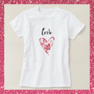 Love Floral Heart T-Shirt
