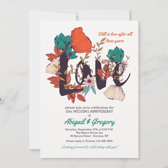 Love Floral Invitation (Front)