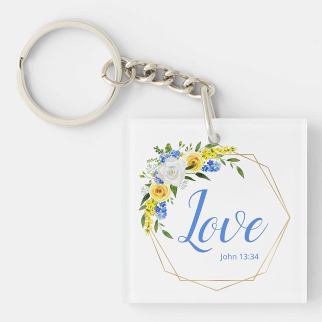 Love Floral Keychain (Front)