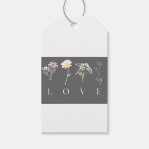 LOVE Floral – Romantic Botanical Print Gift Tags