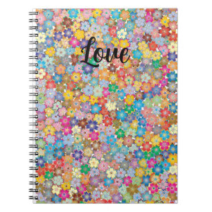 Love Floral Spiral Notebook