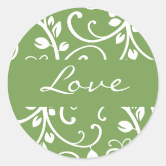 Love Floral Vine Envelope Sticker Seal