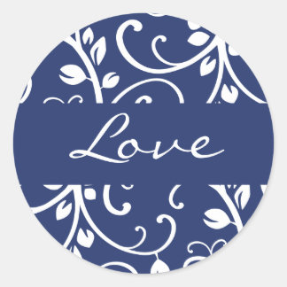 Love Floral Vine Envelope Sticker Seal