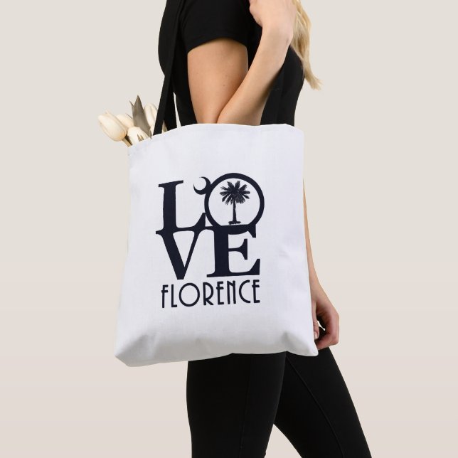 LOVE Florence South Carolina Tote Bag (Close Up)