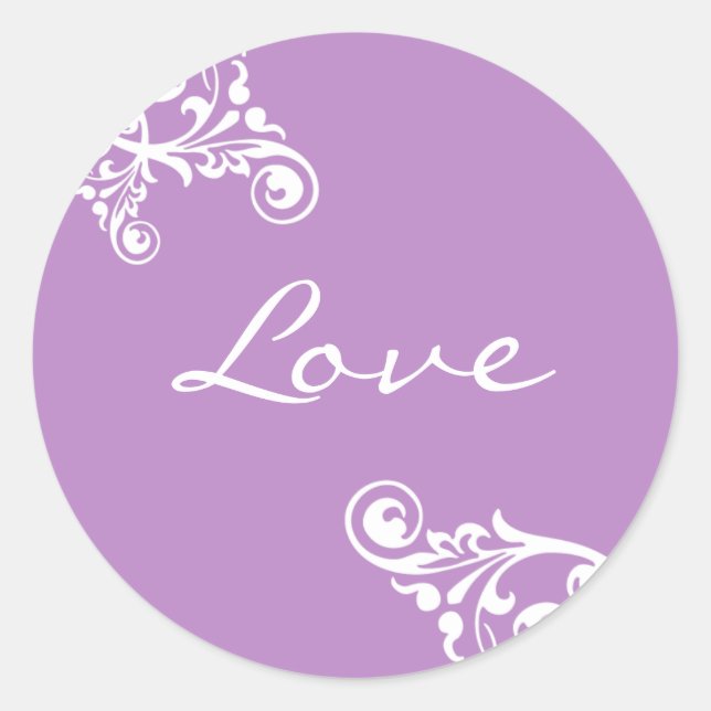 Love Flourish Envelope Sticker Seal (Front)