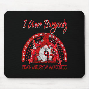 Love Flower Gnome Brain Aneurysm Awareness Mouse Pad