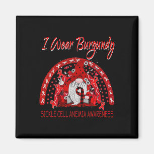 Love Flower Gnome Sickle Cell Anemia Awareness Magnet