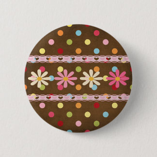 Love Flowers 2 Inch Round Button