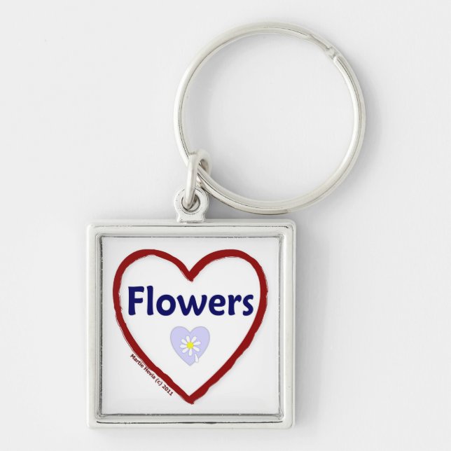 Love Flowers Keychain (Front)