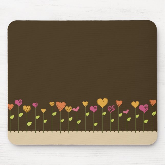 Love Flowers Mouse Pad (Front)