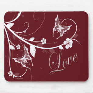 Love flowers mouse pad