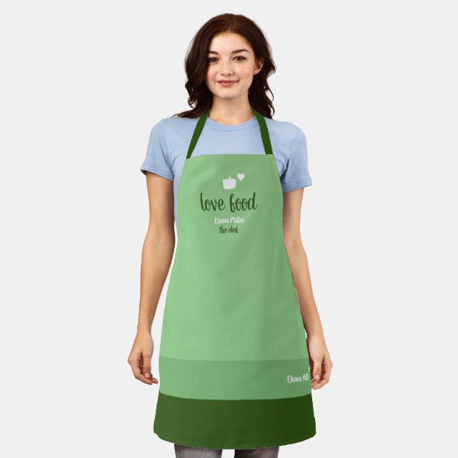 love food chef sage-apron apron (Worn)