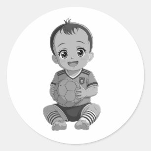 Love football classic round sticker
